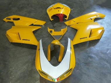 Discount 2008-2012 White Yellow Kawasaki EX250 Motorcycle Fairings Canada