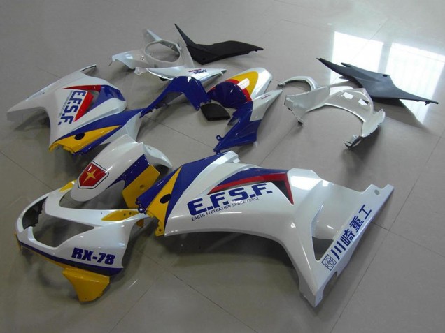 Discount 2008-2012 White Yellow Blue Red EFSF RX-78 Kawasaki ZX250R Motorcycle Fairings Canada