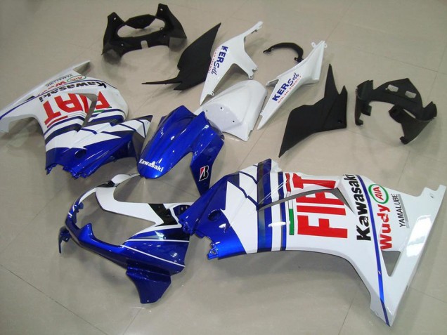 Discount 2008-2012 White Blue Red Fiat Kawasaki ZX250R Motorcycle Fairings Canada