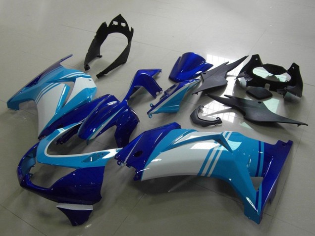 Discount 2008-2012 Light Blue White Dark Blue Kawasaki ZX250R Motorcycle Fairings Canada