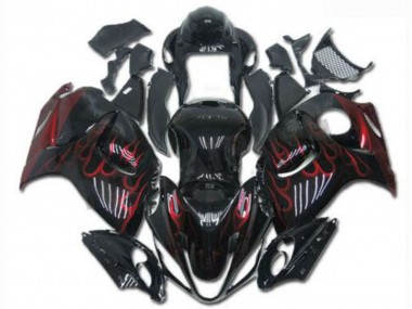 Discount 2008-2020 Glossy Black Red Flame Suzuki GSXR 1300 Hayabusa Motorcycle Fairings Canada