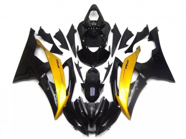 Discount 2008-2016 Gold Glossy Black Yamaha YZF R6 Motorcycle Fairing Canada