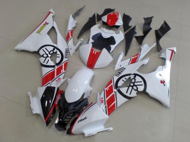 Discount 2008-2016 White Red Glossy Black Yamaha YZF R6 Motorcycle Fairings Kit Canada