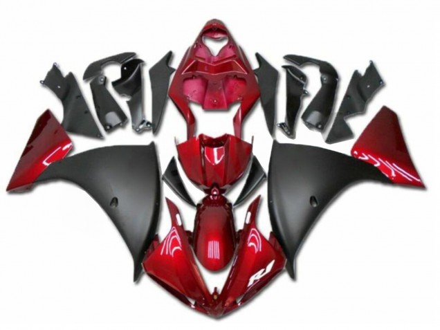 Discount 2009-2011 Red Matte Black Yamaha YZF R1 Motorcycle Fairings Canada