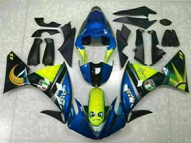 Discount 2009-2011 Blue Yellow Shark Yamaha YZF R1 Motorcycle Fairings Canada