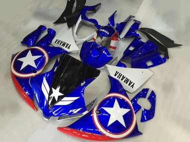Discount 2009-2011 Blue White Red Black Star Captain America Yamaha YZF R1 Motorcycle Fairings Canada