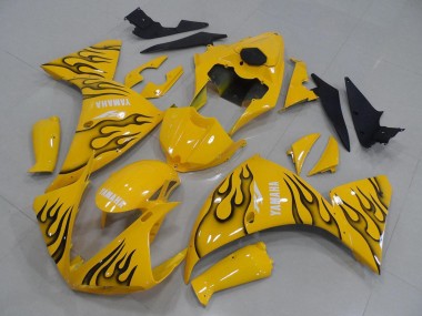 Discount 2009-2011 Yellow Black Flame Yamaha YZF R1 Motorcycle Fairings Canada