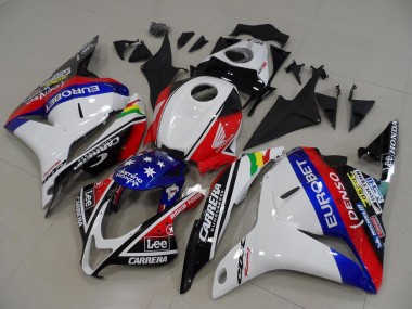 Discount 2009-2012 White Red Blue Glossy Black EuroBet Lee Star Honda CBR600RR Motorcycle Fairings Canada