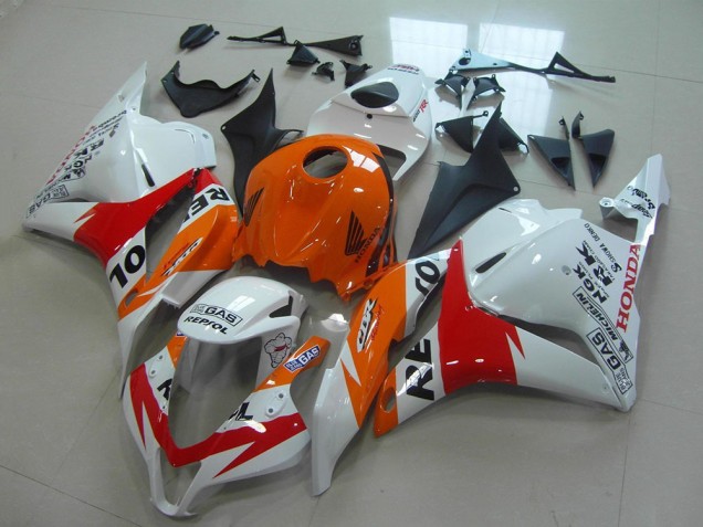 Discount 2009-2012 Orange White Red Glossy Black Repsol Honda CBR600RR Motorcycle Fairings Kit Canada