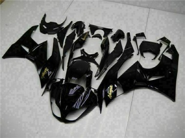 Discount 2009-2012 Glossy Black Gold Ninja Kawasaki ZX6R Motorcycle Fairings Canada