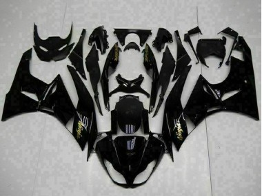 Discount 2009-2012 Glossy Black Gold Ninja Kawasaki ZX6R Motorcycle Fairings Canada