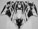 Discount 2009-2012 Glossy Black White Kawasaki ZX6R Motorcycle Fairings Canada