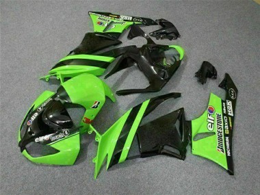 Discount 2009-2012 Green Glossy Black Elf Touch4 Bridgestone Kawasaki ZX6R Motorcycle Fairings Canada