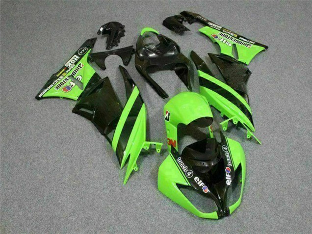Discount 2009-2012 Green Glossy Black Elf Touch4 Bridgestone Kawasaki ZX6R Motorcycle Fairings Canada