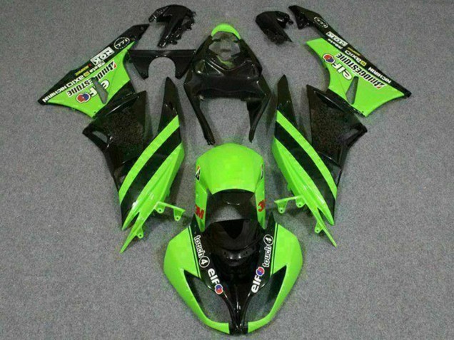 Discount 2009-2012 Green Glossy Black Elf Touch4 Bridgestone Kawasaki ZX6R Motorcycle Fairings Canada