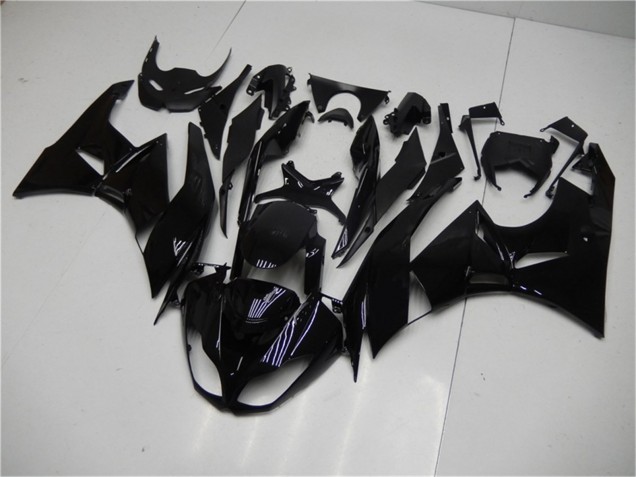 Discount 2009-2012 Glossy Black Kawasaki ZX6R Motorcycle Fairings Canada