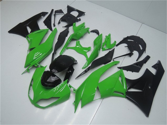 Discount 2009-2012 Green Glossy Black Kawasaki ZX6R Motorcycle Fairing Kits Canada