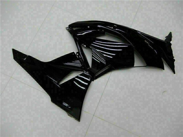 Discount 2009-2012 Glossy Black Green Kawasaki ZX6R Motorcycle Fairings Canada