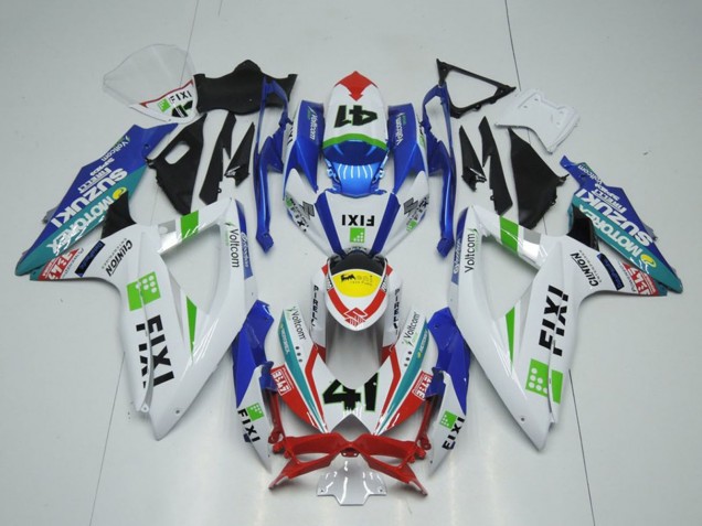Discount 2009-2016 White Blue Yred Yellow Green Fixi 41 Suzuki GSXR 1000 Motorcycle Fairings Canada