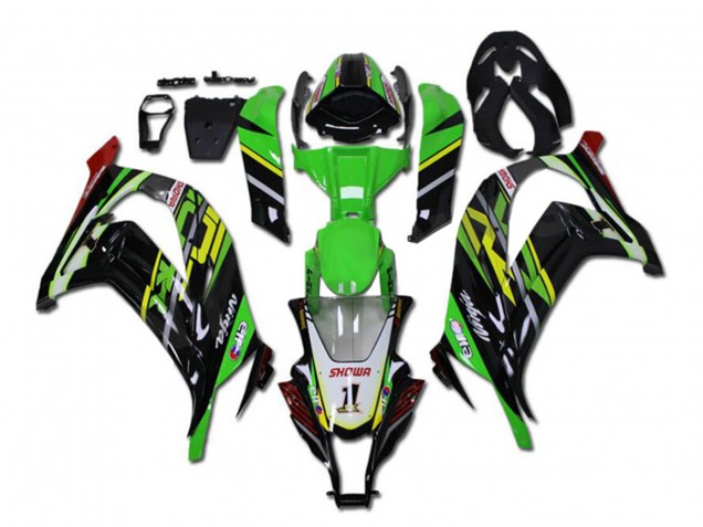 Discount 2011-2015 Green Yellow Glossy Black Red Showr 1 Kawasaki ZX10R Motorcycle Fairings Canada