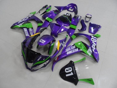 Discount 2011-2015 Purple Green Black White Trick Star Gangstar Eva Racing 01 Kawasaki ZX10R Motorcycle Fairings Canada