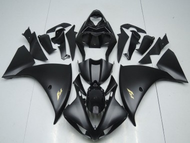 Discount 2012-2014 Glossy Black Matte Black Gold Decals Yamaha YZF R1 Motorcycle Fairings Canada