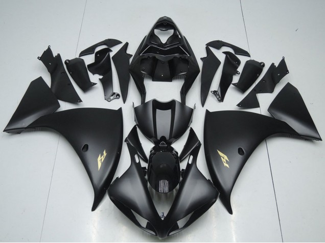 Discount 2012-2014 Glossy Black Matte Black Gold Decals Yamaha YZF R1 Motorcycle Fairings Canada