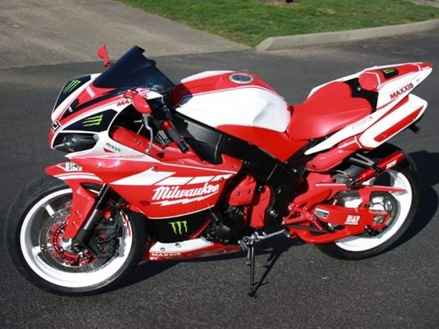 Discount 2012-2014 White Red Black Green Milwaukee Maxxis Monster Yamaha YZF R1 Motorcycle Fairings Canada