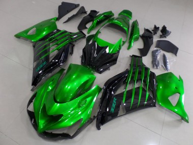Discount 2012-2024 Green Glossy Black Kawasaki ZX14R ZZR1400 Motorcycle Fairings Canada
