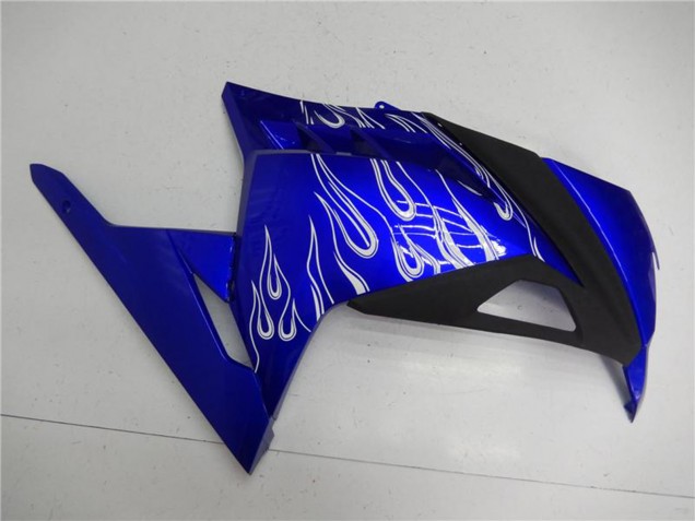 Discount 2013-2024 Blue Black White Flame Kawasaki Ninja 300 EX300R Motorcycle Fairings Canada