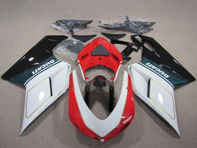 Discount 2007-2014 White Red Glossy Black Ducati 848 1098 1198 Motorcycle Fairing Kits Canada
