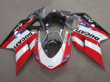 Discount 2007-2014 Red White Black Generali Tim Ducati 1098 Motorcycle Fairings Canada