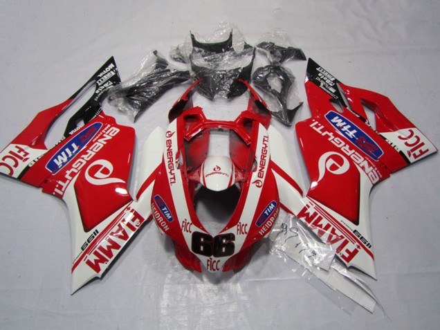 Discount 2011-2014 White Red Fiamm Ficc Ducati 1199 Motorcycle Fairings Canada