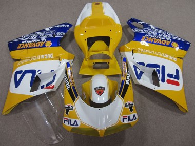 Discount 1993-2005 Yellow White Blue Fila Ducati 748 Motorcycle Fairings Canada