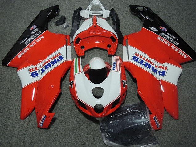 Discount 2003-2004 White Red Glossy Black Parts Unlimited Ducati 749 999 Motorcycle Fairings Canada
