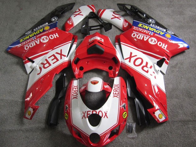 Discount 2005-2006 White Red Blue Glossy Black Xerox Ducati 749 Motorcycle Fairings Canada
