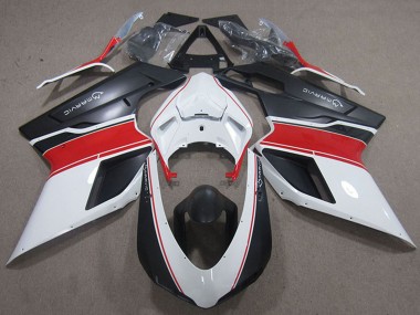 Discount 2007-2014 White Red Matte Black Marvic Ducati 848 1098 1198 Motorcycle Fairings Canada