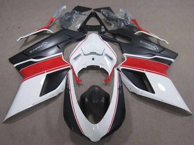 Discount 2007-2014 White Red Matte Black Marvic Ducati 848 1098 1198 Motorcycle Fairings Canada