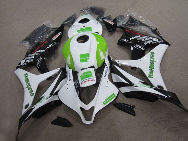 Discount 2004-2005 White Green Glossy Black Hannspree Honda CBR1000RR Motorcycle Fairings Canada