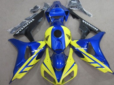 Discount 2006-2007 Blue Yellow Glossy Black Honda CBR1000RR Motorcycle Fairings Canada