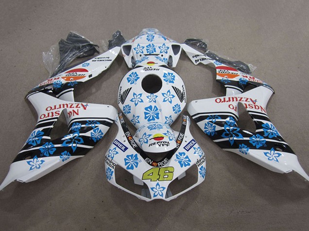 Discount 2006-2007 White Light Blue Glossy Black Red Nastro Azzurro Repsol 46 Honda CBR1000RR Motorcycle Fairings Canada
