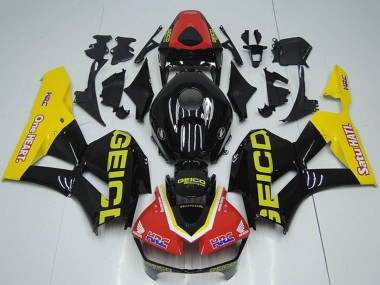 Discount 2012-2016 Red Yellow Glossy Black HRC One Heart GEICO Honda CBR1000RR Motorcycle Fairings Canada
