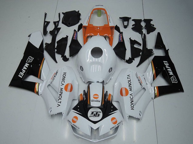 Discount 2012-2016 White Orange Glossy Black Konica Minolta 56 Honda CBR1000RR Motorcycle Fairings Canada