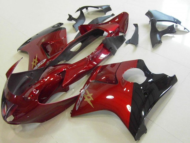 Discount 1996-2007 Candy Red Glossy Black Honda CBR1100XX Blackbird Motorcycle Fairings Canada