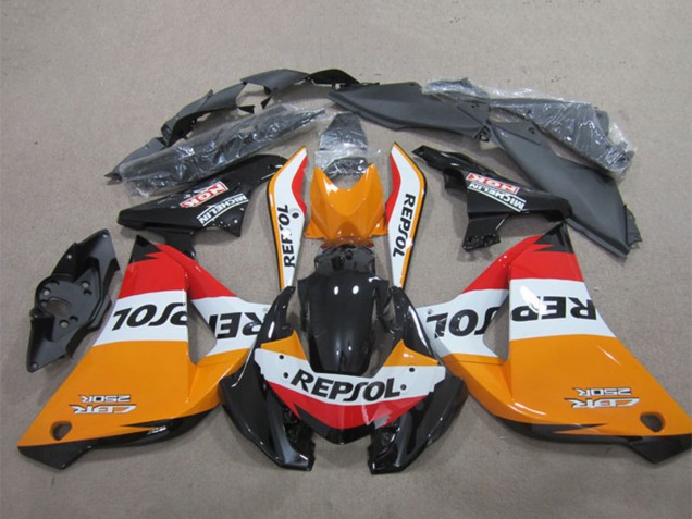 Discount 2011-2016 Orange White Red Glossy Black Repsol Honda CBR125R Motorcycle Fairings Canada