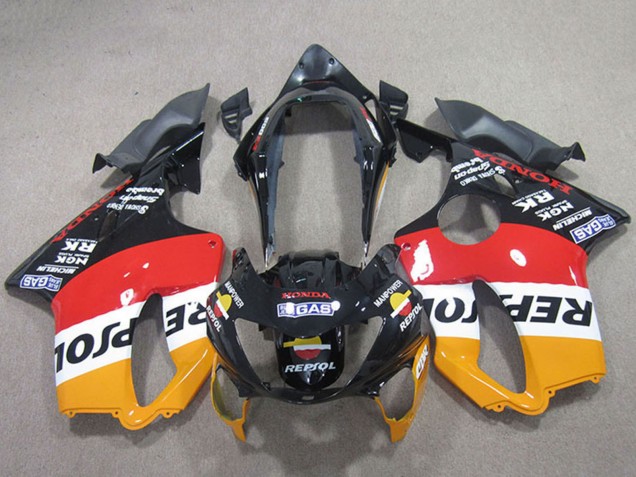 Discount 1999-2000 Orange White Red Glossy Black Repsol Honda CBR600 F4 Motorcycle Fairings Canada