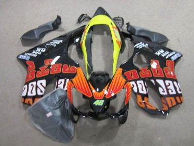 Discount 2004-2007 Yellow Orange Glossy Black Rossi 46 Honda CBR600 F4i Motorcycle Fairings Canada