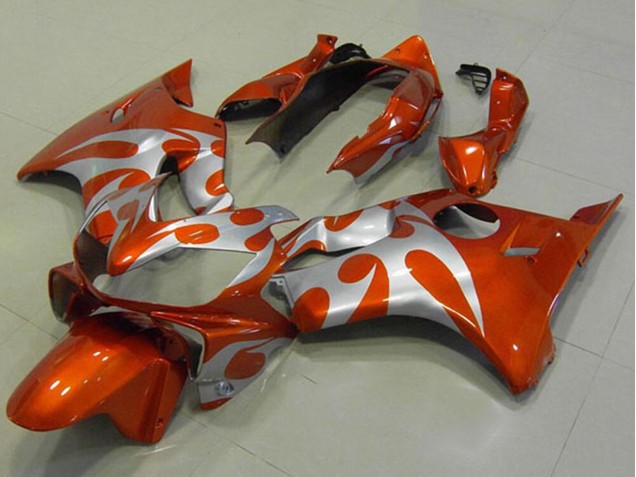 Discount 2004-2007 Silver Orange Flame Honda CBR600 F4i Motorcycle Fairings Canada