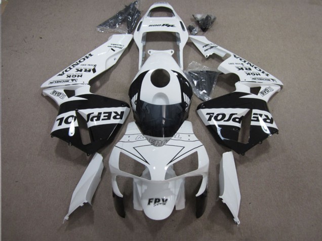 Discount 2003-2004 White Glossy Black Repsol Honda CBR600RR Motorcycle Fairings Canada