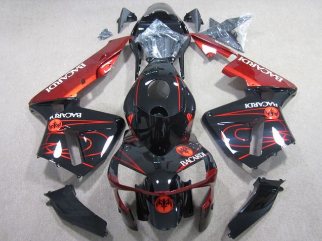 Discount 2003-2004 Glossy Black Red RACARDI Honda CBR600RR Motorcycle Fairings Canada